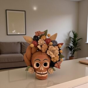 Pigment Clay Skull Día De Los Muertos Frida Artistic  Oaxaca México By Artisans Handmade Crafts, Home Decor Folk Art,  Pigmentos Naturales