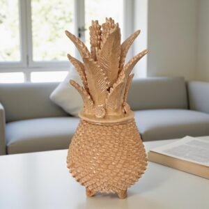 Mexican pottery, Pineapple decor, Mexican decoration, Pineapple sculpture, Glazed clay pineapple, Pottery from Michoacan
