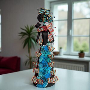 Catrina Skull Frida Kahlo Doll  Michoacan Mexico Made by Artisans Day Of The Dead  Human Skeleton  Mexican Decorations  Sugar Skull 13.8” T