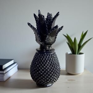 Mexican pottery, Pineapple decor, Mexican decoration, Pineapple sculpture, Glazed clay pineapple, Pottery from Michoacan
