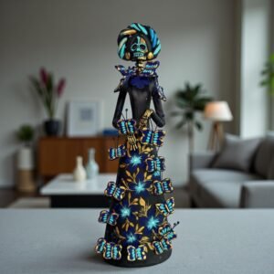 Catrina Skull Frida Kahlo Doll  Michoacan Mexico Made by Artisans Day Of The Dead  Human Skeleton  Mexican Decorations  Sugar Skull 13.8” T