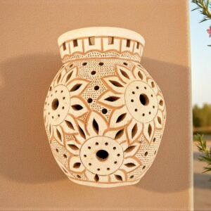 Handmade Clay Wall Sconce, Oaxaca Pottery Light, Santa María Atzompa Wall Luminary, Mexican Terracotta Lamp, Rustic Modern Wall Decor