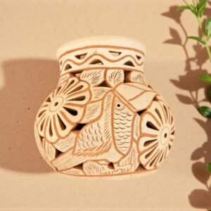 Handmade Clay Wall Sconce, Oaxaca Pottery Light, Santa María Atzompa Wall Luminary, Mexican Terracotta Lamp, Rustic Modern Wall Decor