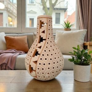 Handmade Clay Vase Santa María Atzompa Oaxaca, White And Brown Mexican Pottery, Rustic Boho Home Decor, Ceramic Planter Or Candle Holder