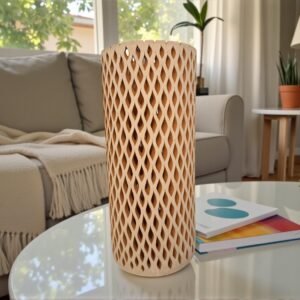 Handmade Clay Vase Santa María Atzompa Oaxaca, White And Brown Mexican Pottery, Rustic Boho Home Decor, Ceramic Planter Or Candle Holder