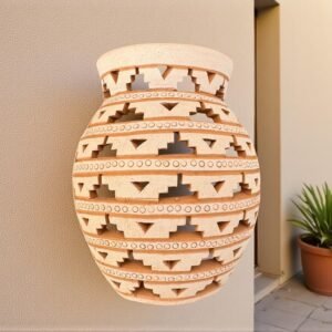 Handmade Clay Wall Sconce, Oaxaca Pottery Light, Santa María Atzompa Wall Luminary, Mexican Terracotta Lamp, Rustic Modern Wall Decor