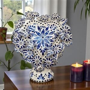 Tree Of Life Michoacán Mexican Decoration, Árbol De La Vida Mexican Heart, Decorative Heart, Heart statue Home Decor Handcrafted