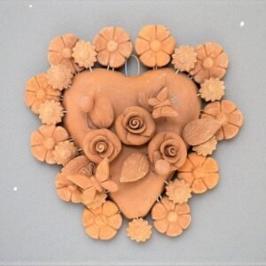 Mexican decoration, Mexican heart, Heart wall hanging, Decorative heart, Rustic heart decor, Heart statue