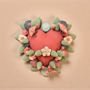 Filigrana Clay Heart Wall Hanging Ornament Artistic  Oaxaca México By Artisans Handmade Crafts, Home Decor Folk Art,  Pastillaje Technique