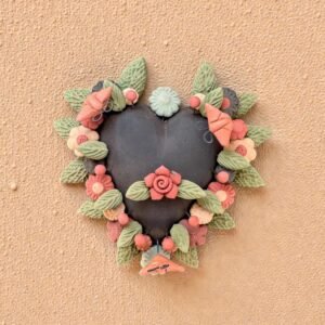 Filigrana Clay Heart Wall Hanging Ornament Artistic  Oaxaca México By Artisans Handmade Crafts, Home Decor Folk Art,  Pastillaje Technique