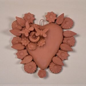Mexican decoration, Mexican heart, Heart wall hanging, Decorative heart, Rustic heart decor, Heart statue