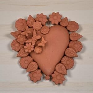 Mexican decoration, Mexican heart, Heart wall hanging, Decorative heart, Rustic heart decor, Heart statue