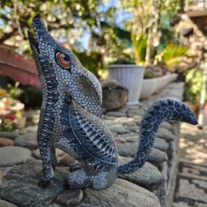 Fox Figurine Mexican Folk Art Alebrije Sculpture, Wooden Coyote Decoration Statue, Made Of Wood And Carved By Hand ASK FOR CUSTOMIZE